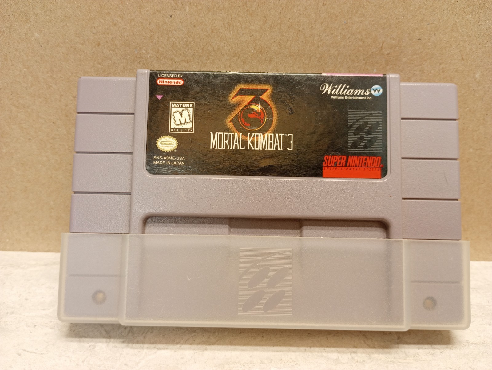 Mortal Kombat 3 Nintendo SNES NTSC-U/C Fighting Game Cartridge Only