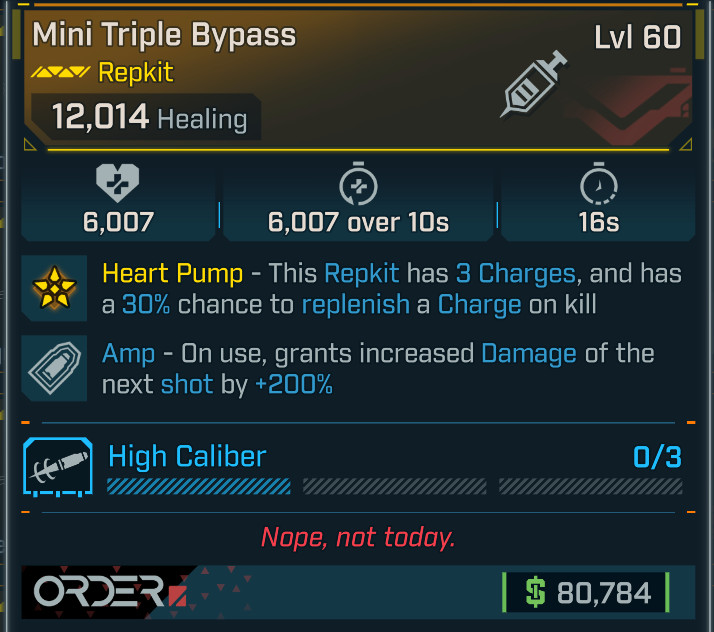 Borderlands 4 ⭐ LEVEL 60 ⭐MINI TRIPLE BYPASS REPKIT ⭐AMP