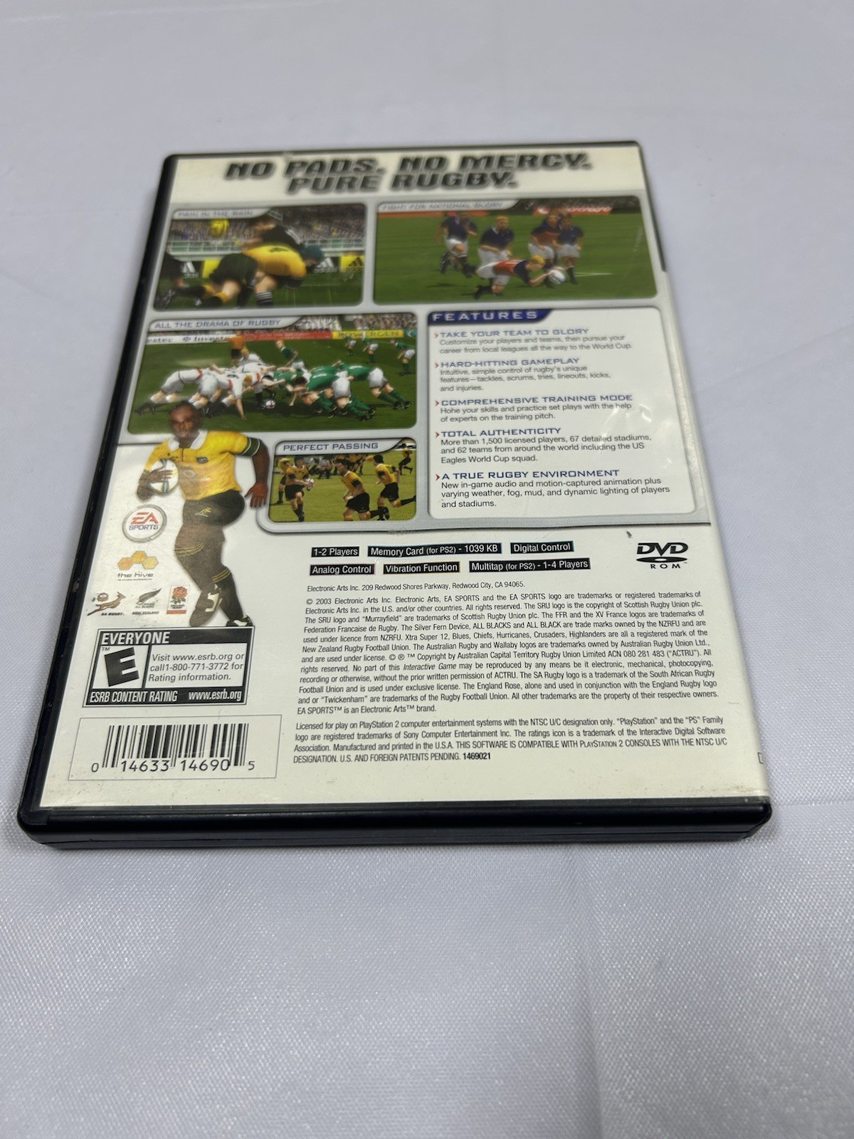 Rugby 2004 COMPLETE Black Label Sony PS2 Playstation Video Games EA Sports
