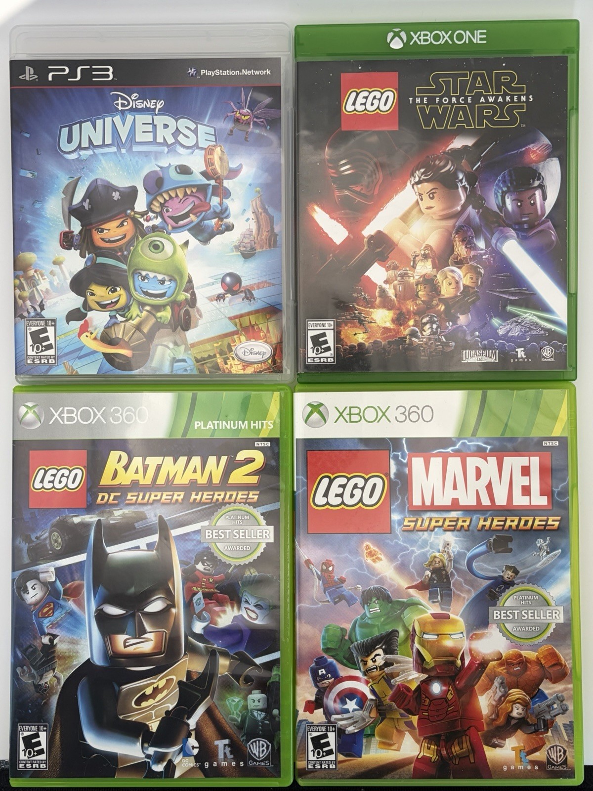 Family Kids Lot LEGO Star Wars LEGO Marvel LEGO Batman 2 Disney Universe CIB
