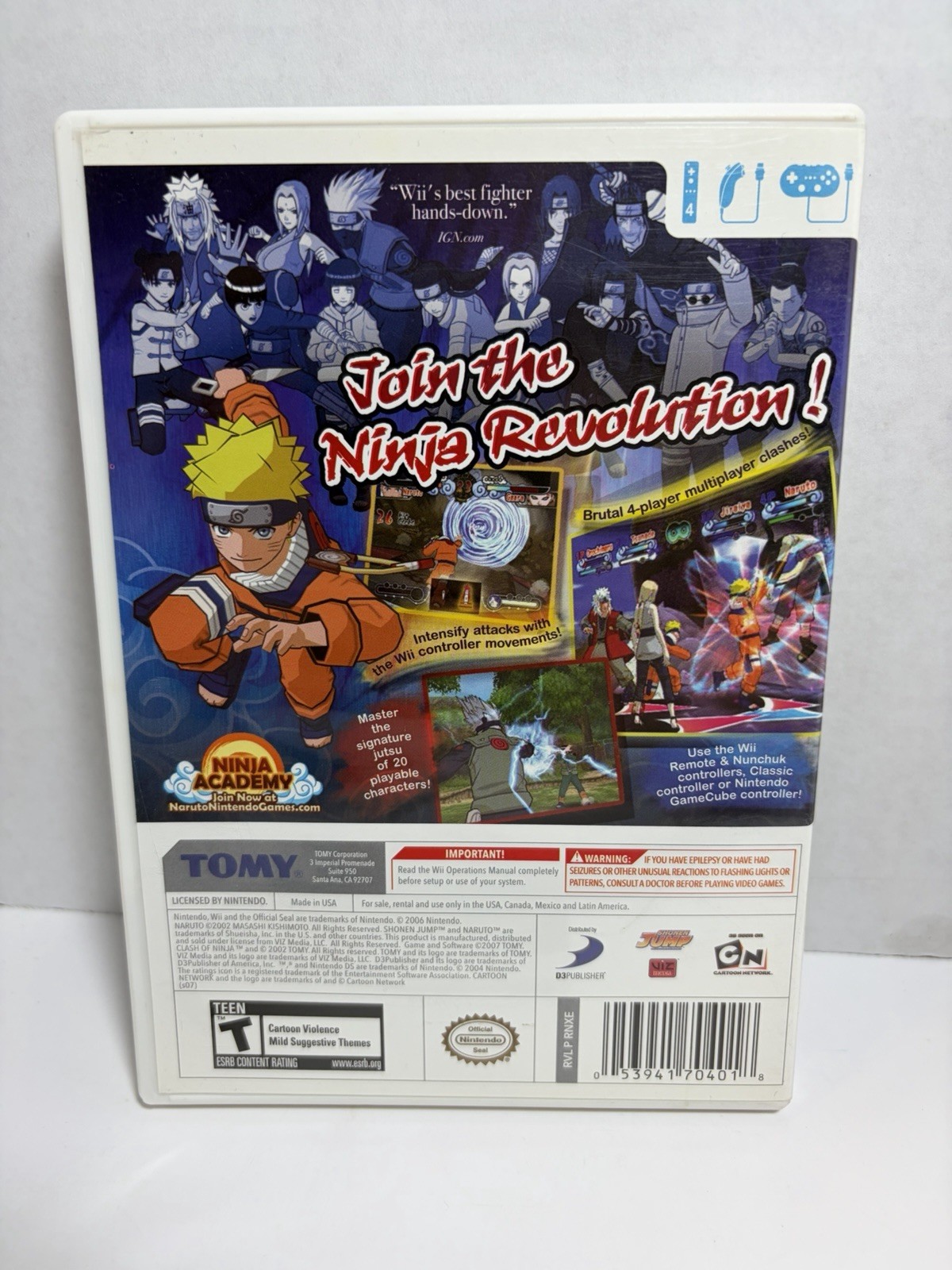 Naruto: Clash of Ninja Revolution Lot 1 & 2 Nintendo Wii Game Lot – Great Disks