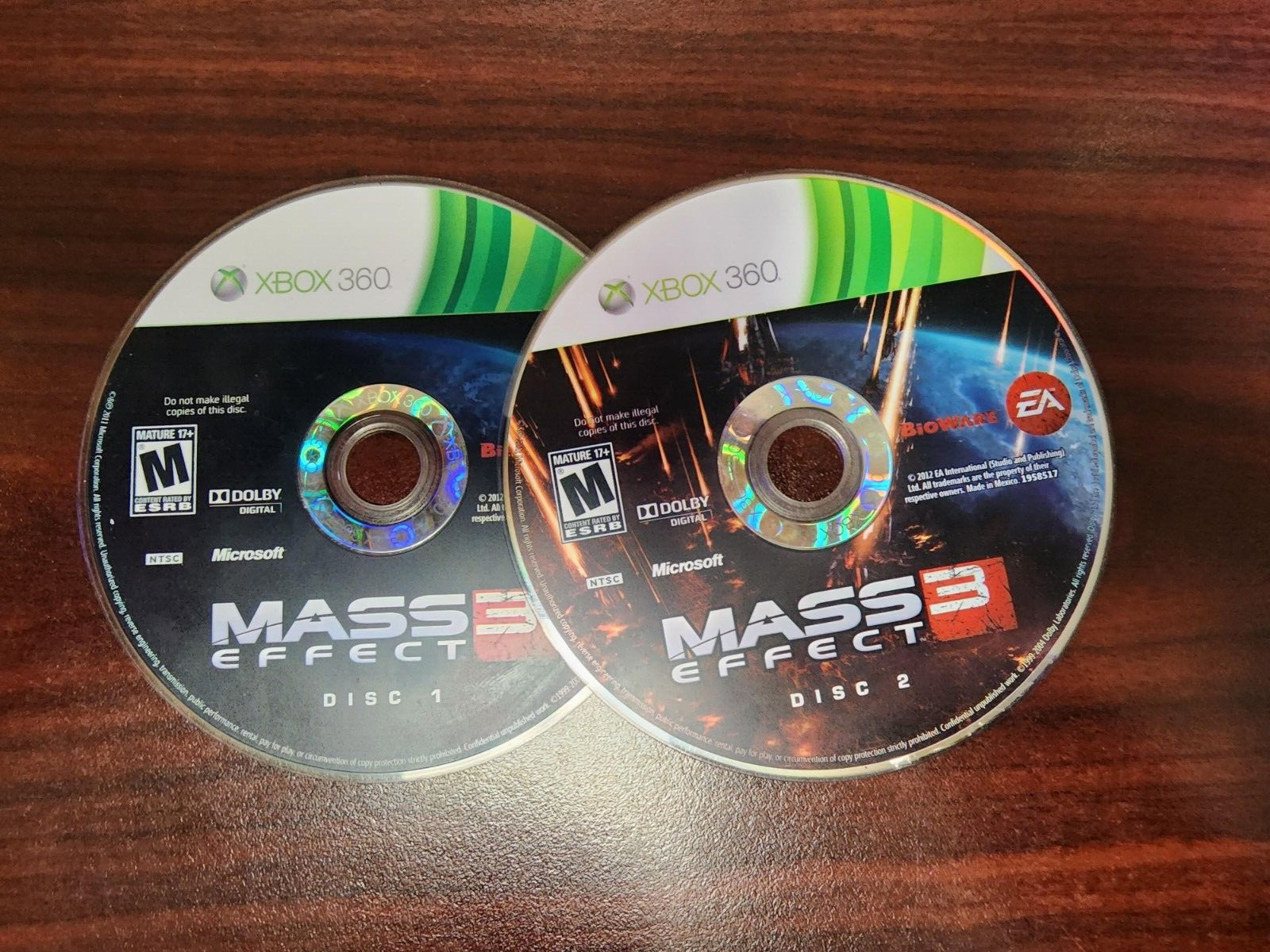 Mass Effect 3 (Microsoft Xbox 360, 2012) NO TRACKING – 2 DISCS ONLY 581