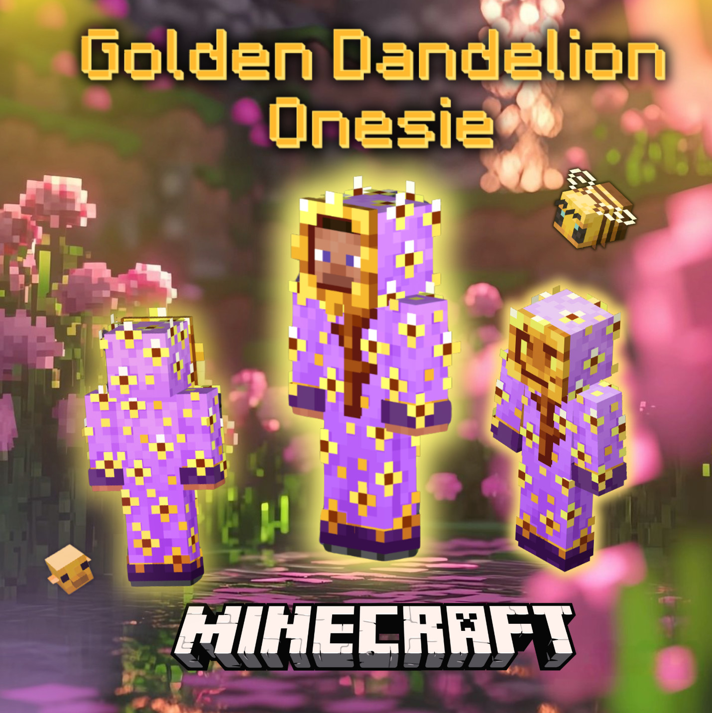 Minecraft Skin Exclusive Golden dandelion Very rare