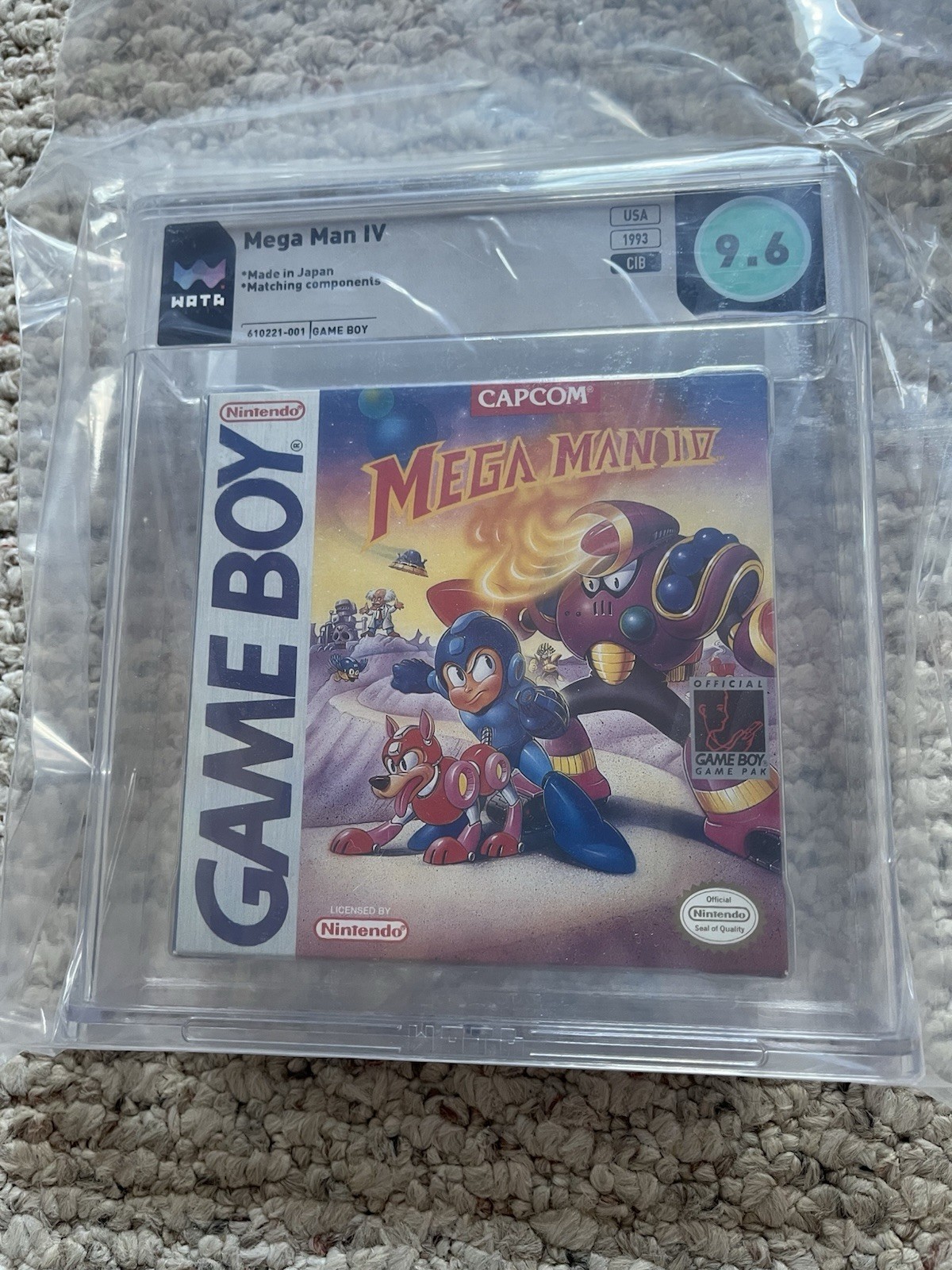 WATA 9.6 Mega Man IV CIB Game Boy Top of the Pop Highest Graded Capcom Very Rare