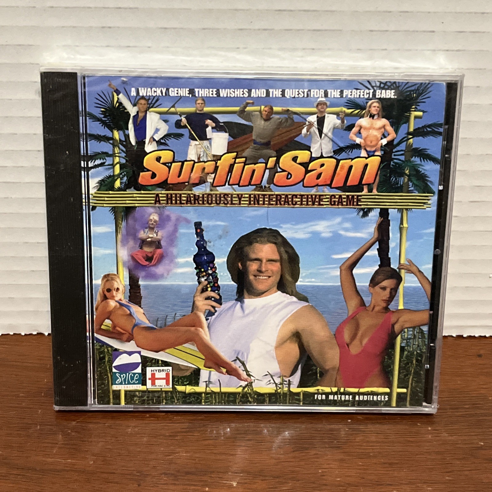 PC CD-ROM Surfin’ Sam – Spice Interactive 1995 Mature New Sealed Pkg Wear Cs Crk