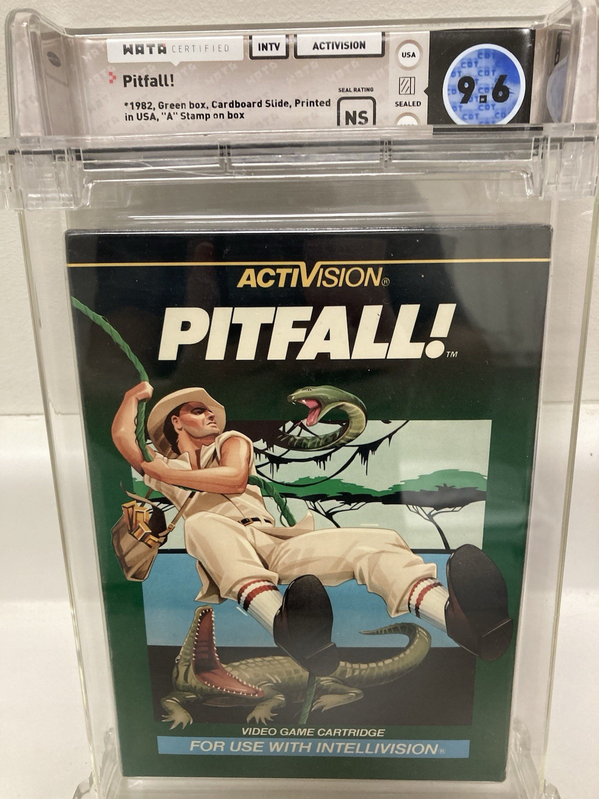 Pitfall Rare Intellivision 9.6 Mint Sealed Box Wata Atari 2600 Vga 1st Print PSA