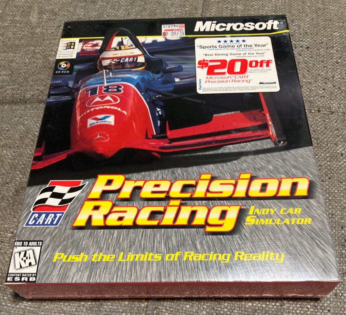 Microsoft Precision Racing Indy Car Simulator (1997) Big Box PC SEALED NEW