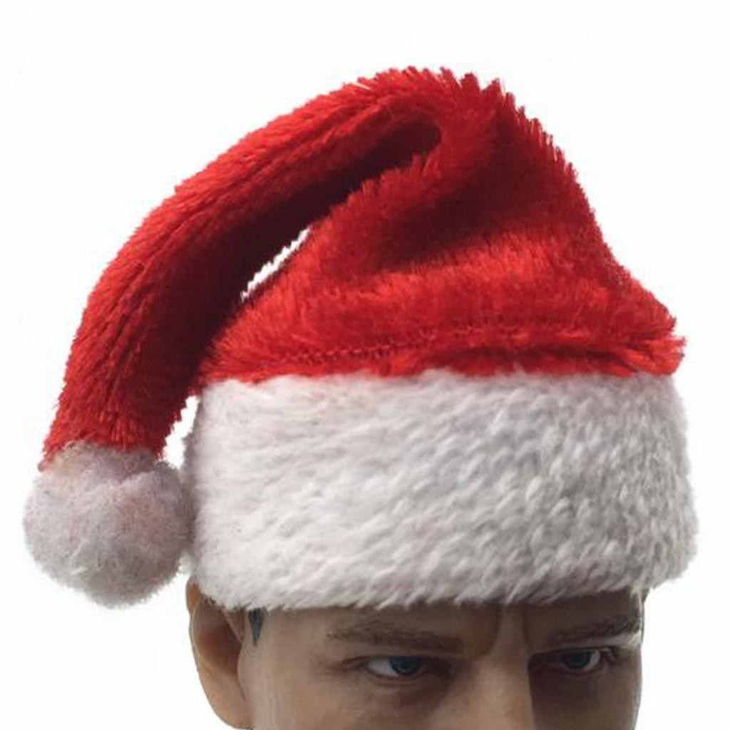 1:6 Red Cloth Christmas Hat Xmas 7cm for 12” Phicen/Kumik Figure Toys