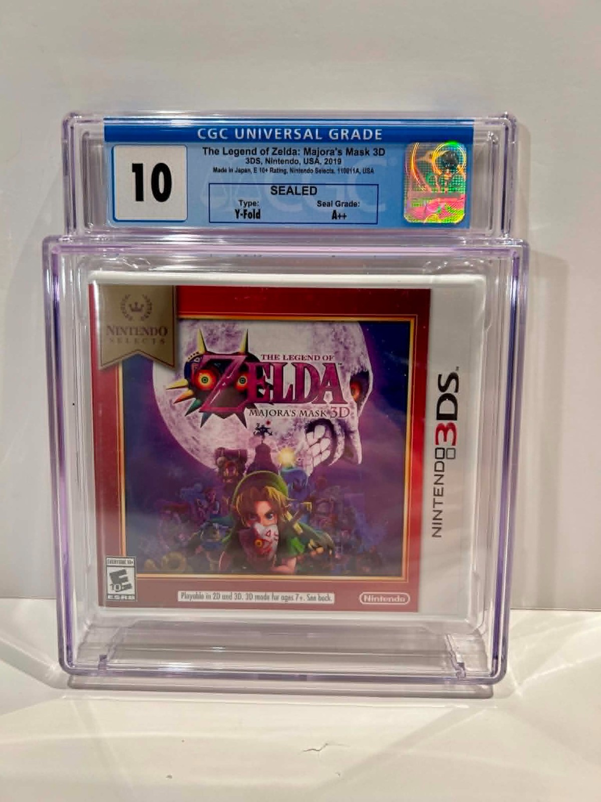 CGC 10 Zelda Majora’s Mask 3D 3DS Sealed Graded Y-Fold Nintendo Selects