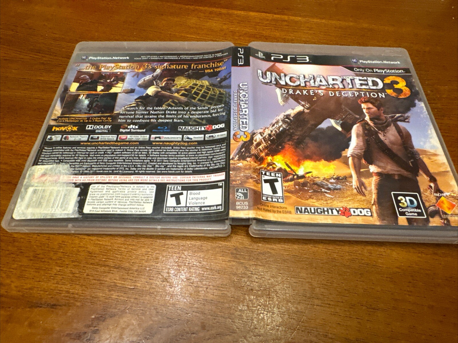 Uncharted 3: Drake’s Deception (Sony PlayStation 3, 2011) – Complete