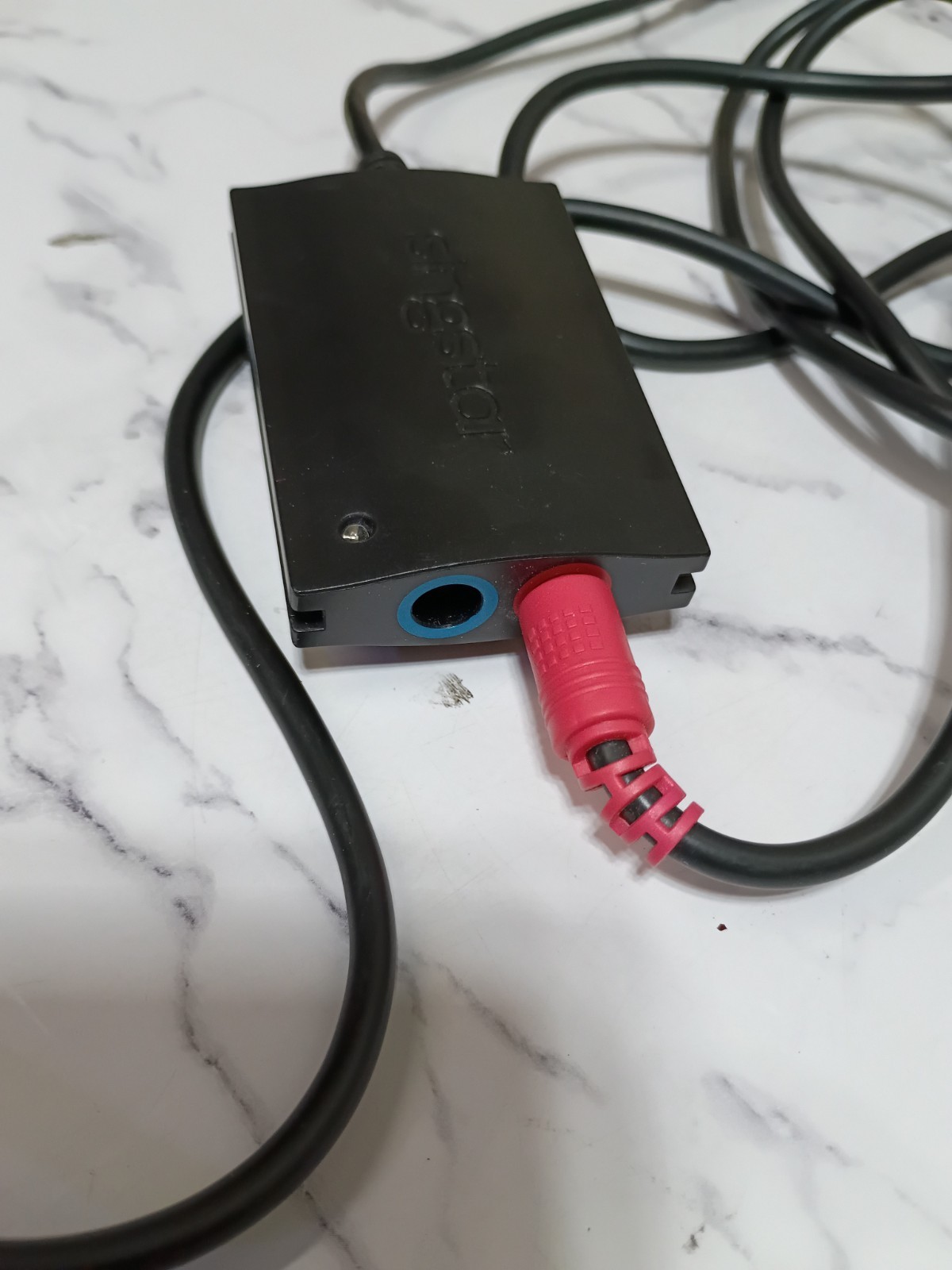 Red SingStar PS2 PS3 Microphone w/ USB Converter Dongle