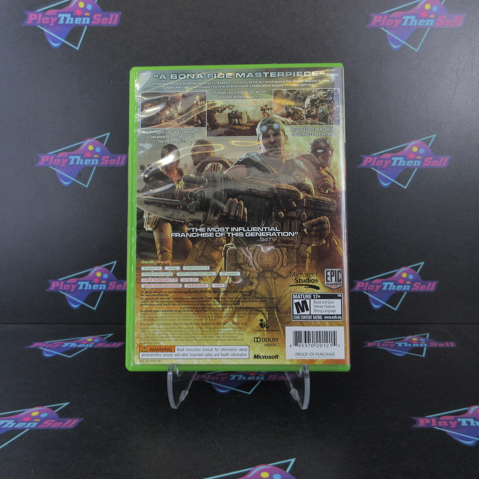 Refurbished Gears of War 3 Xbox 360 + Stickers Complete – Excellent Cond