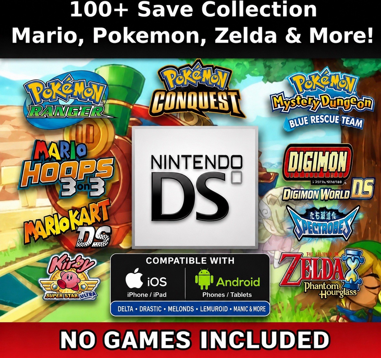 Unlocked DS Save Collection – 100+ Saves – IOS ANDROID – 100% Complete