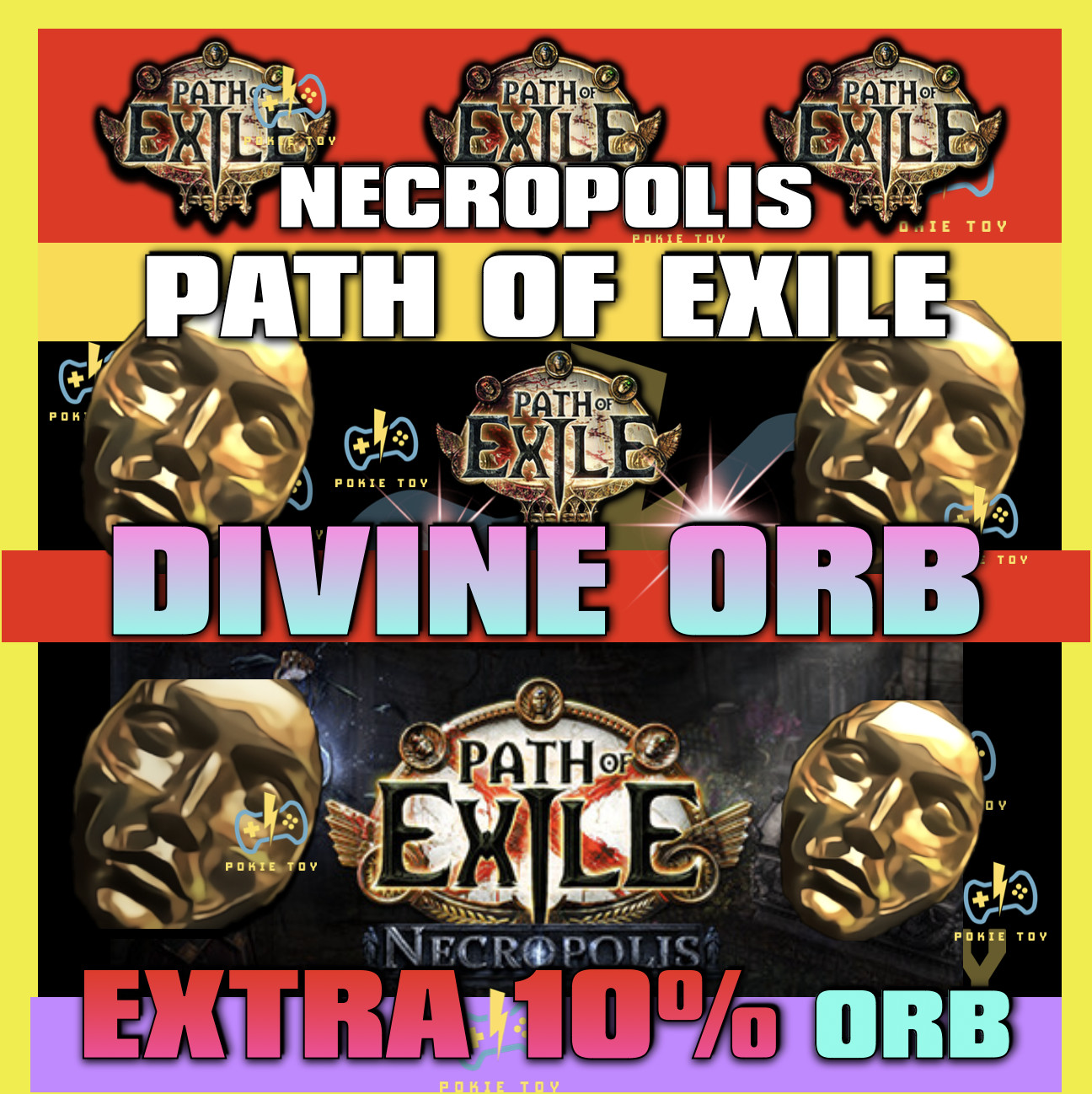 PATH OF EXILE 🔥DIVINE ORB🔥 EXTRA 10% FREE ORBS🔥NECROPOLIS SOFTCORE SC PC POE