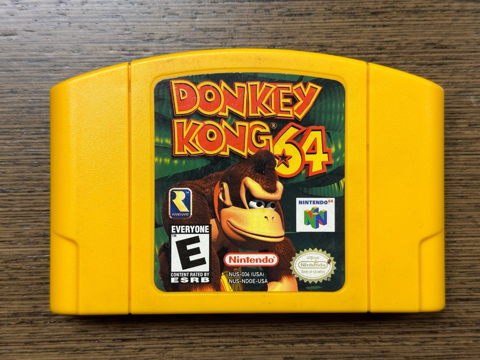 Nintendo 64 N64 Donkey Kong 64 Game Cartridge Yellow Tested Working Authentic