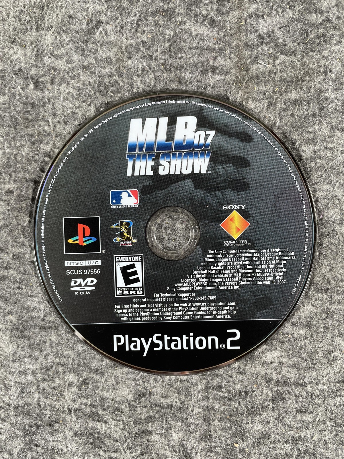 MLB 07 The Show PlayStation 2 PS2 Video Game Disc Only SCUS 97556 NTSC Baseball