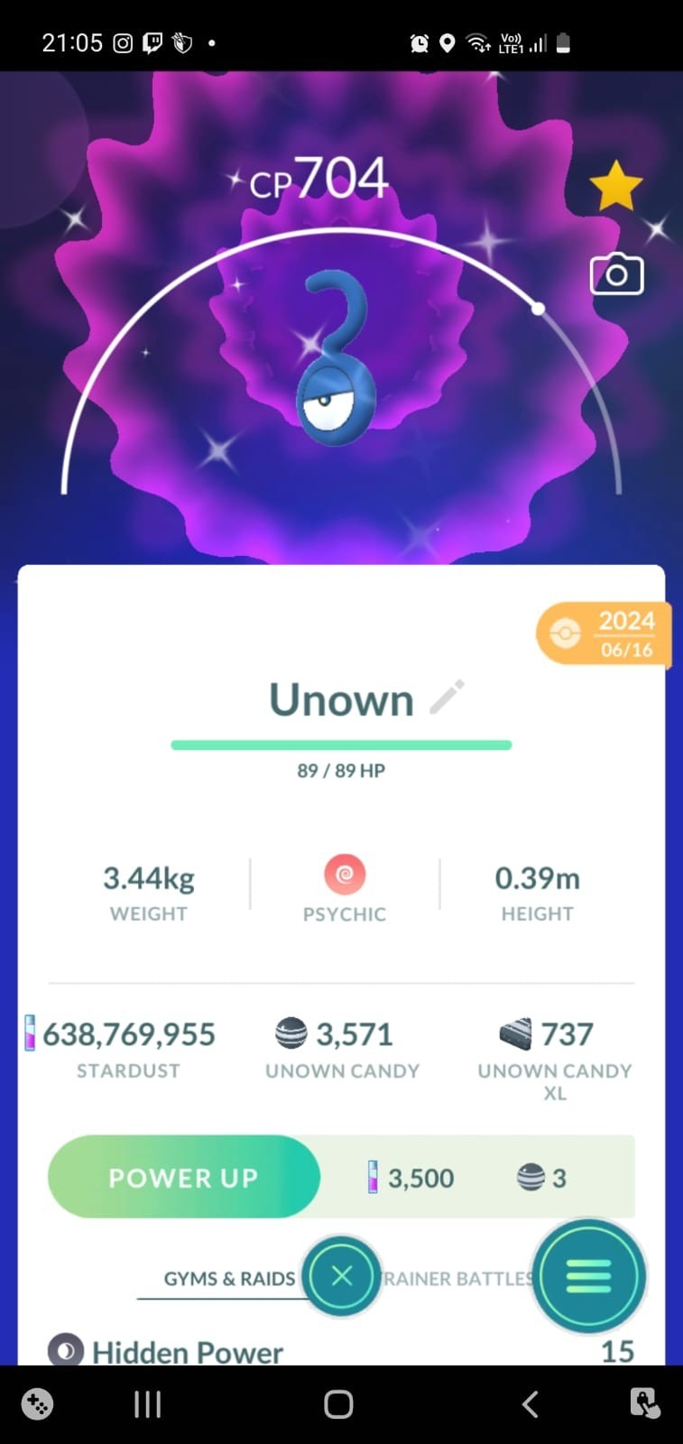 ✨Pokémon Shiny Unown ?✨- TRADE 20K, 80K or 1M stardust! (NO ADDITIONAL COST!)
