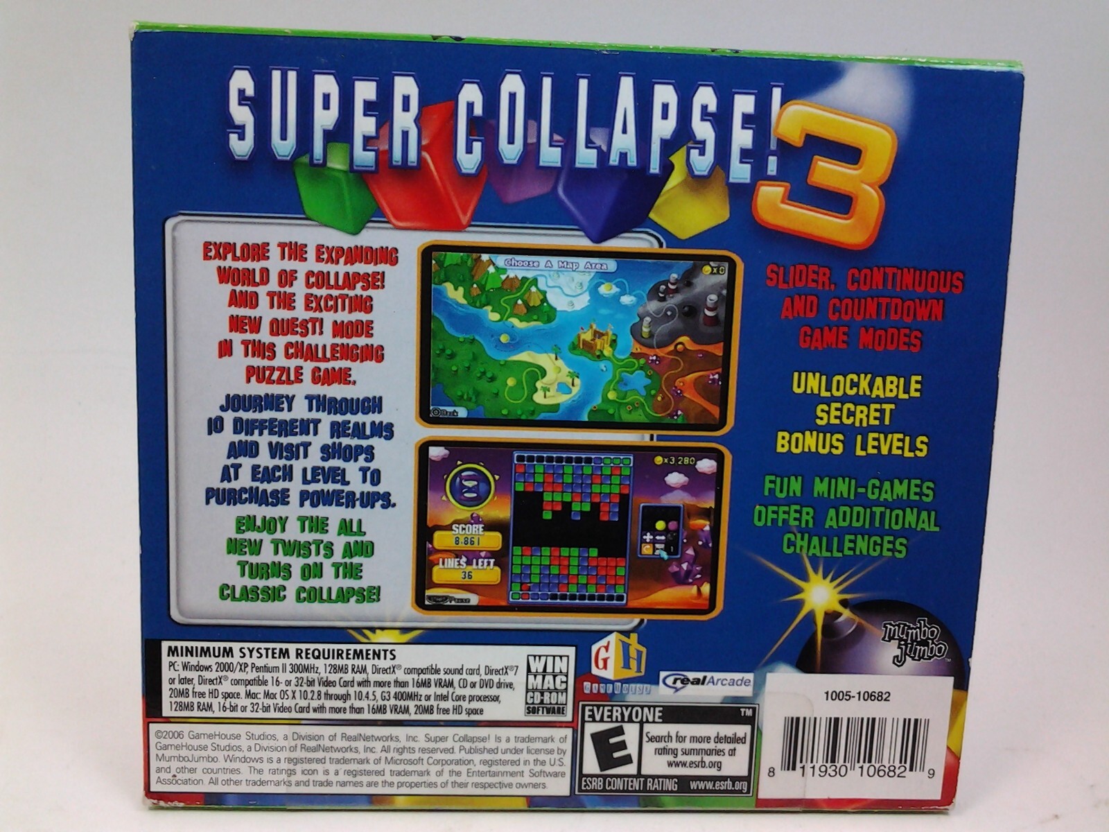 Mumbo Jumbo Super Collapse 3 CD-Rom Casual Game