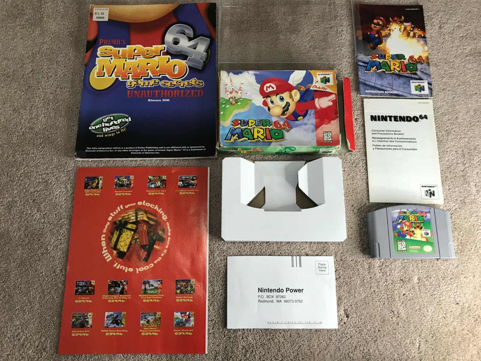 Super Mario 64 (Nintendo 64 N64) Complete CIB w/ Strategy Guide