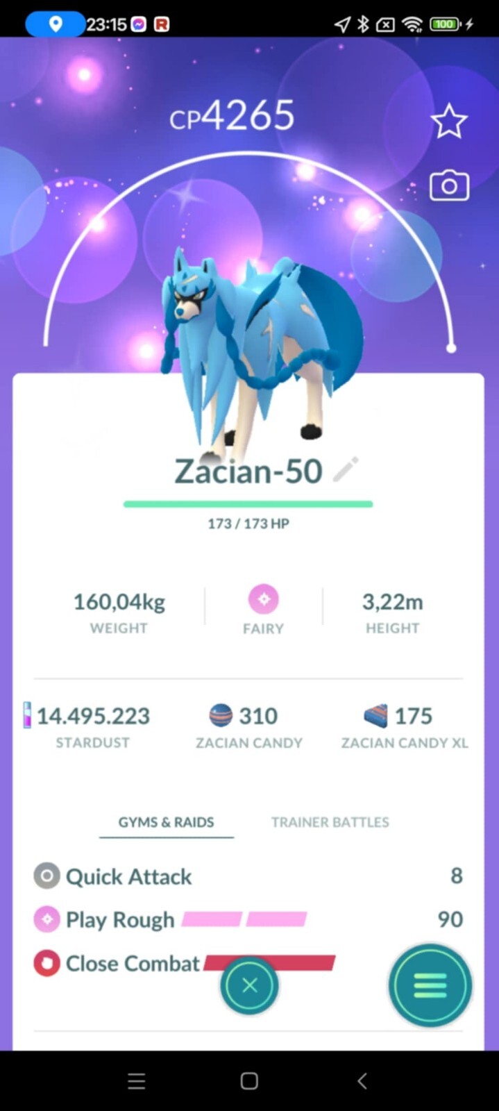 Pokemon Shiny Zacian LV50 3moves – TRA’DE 20k Dust Registered GO – Description