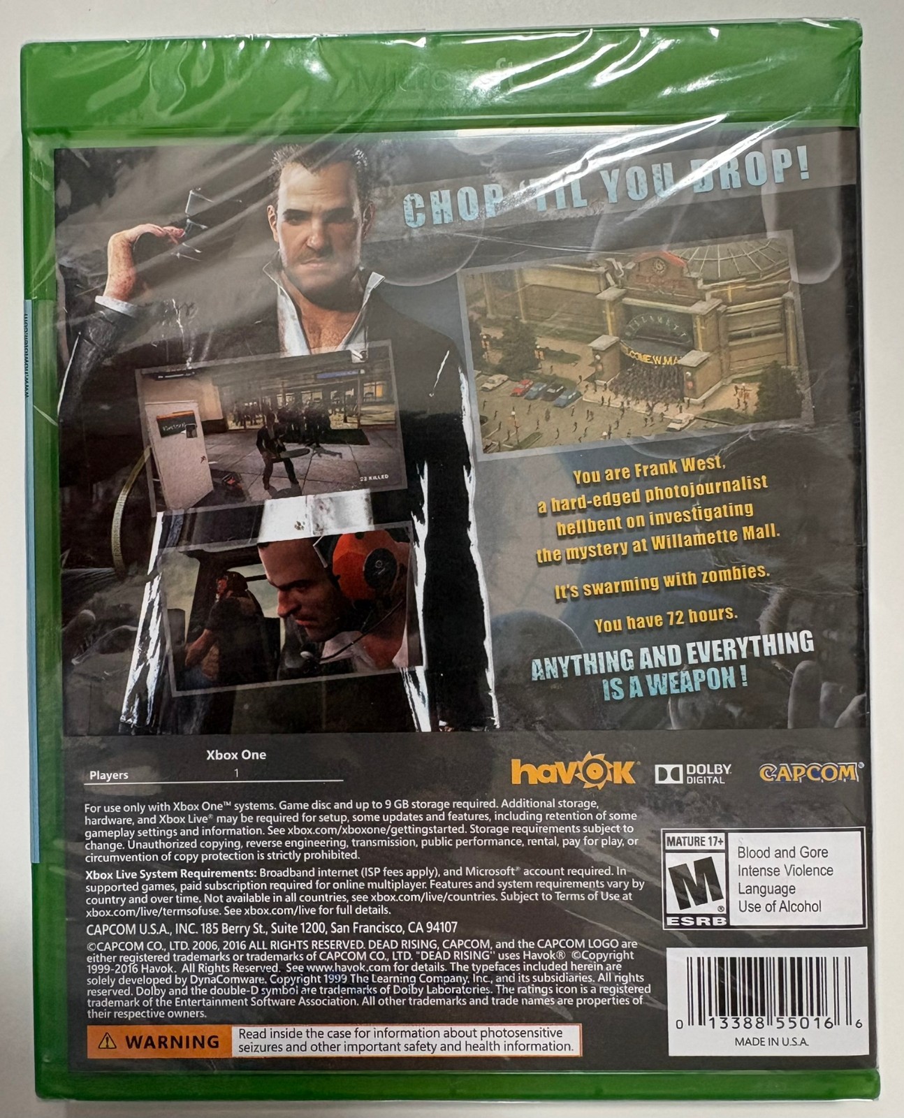Dead Rising (Microsoft Xbox One, 2016) New & Sealed