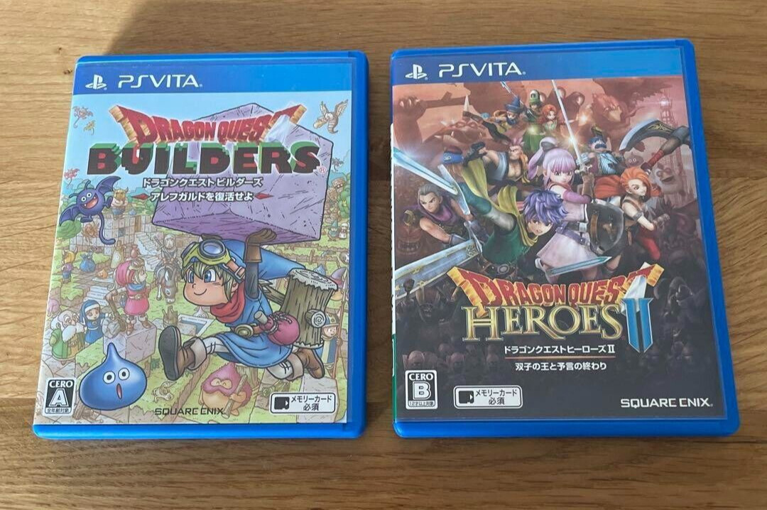 Lot 2 Dragon Quest Heroes II 2 & Builders set PS Vita PSV Japanese Version