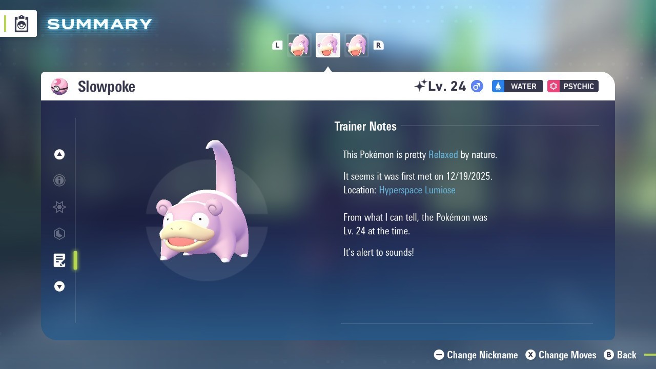 Shiny Slowpoke – Pokémon Legends ZA (6IV, EV Trained, Battle-Ready)