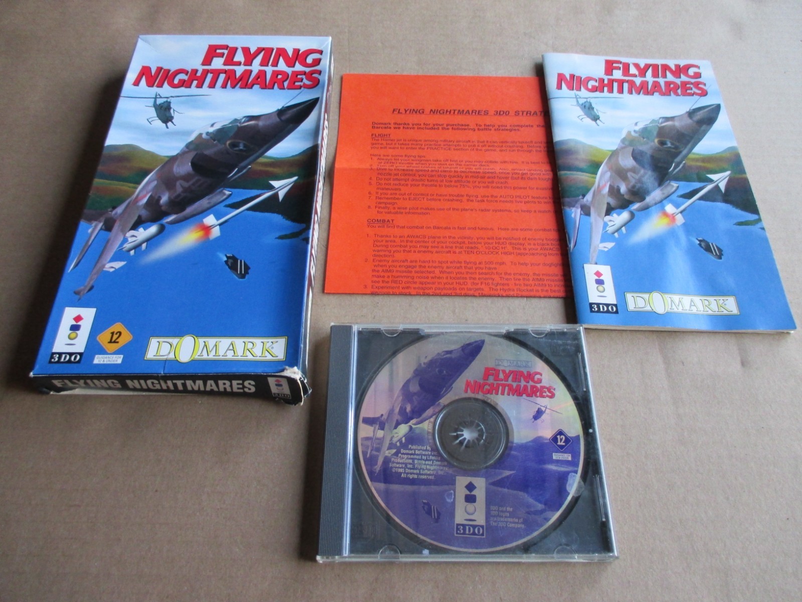 FLYING NIGHTMARES FOR 3DO GAME SYSTEM WITH LONG BOX AND MANUAL