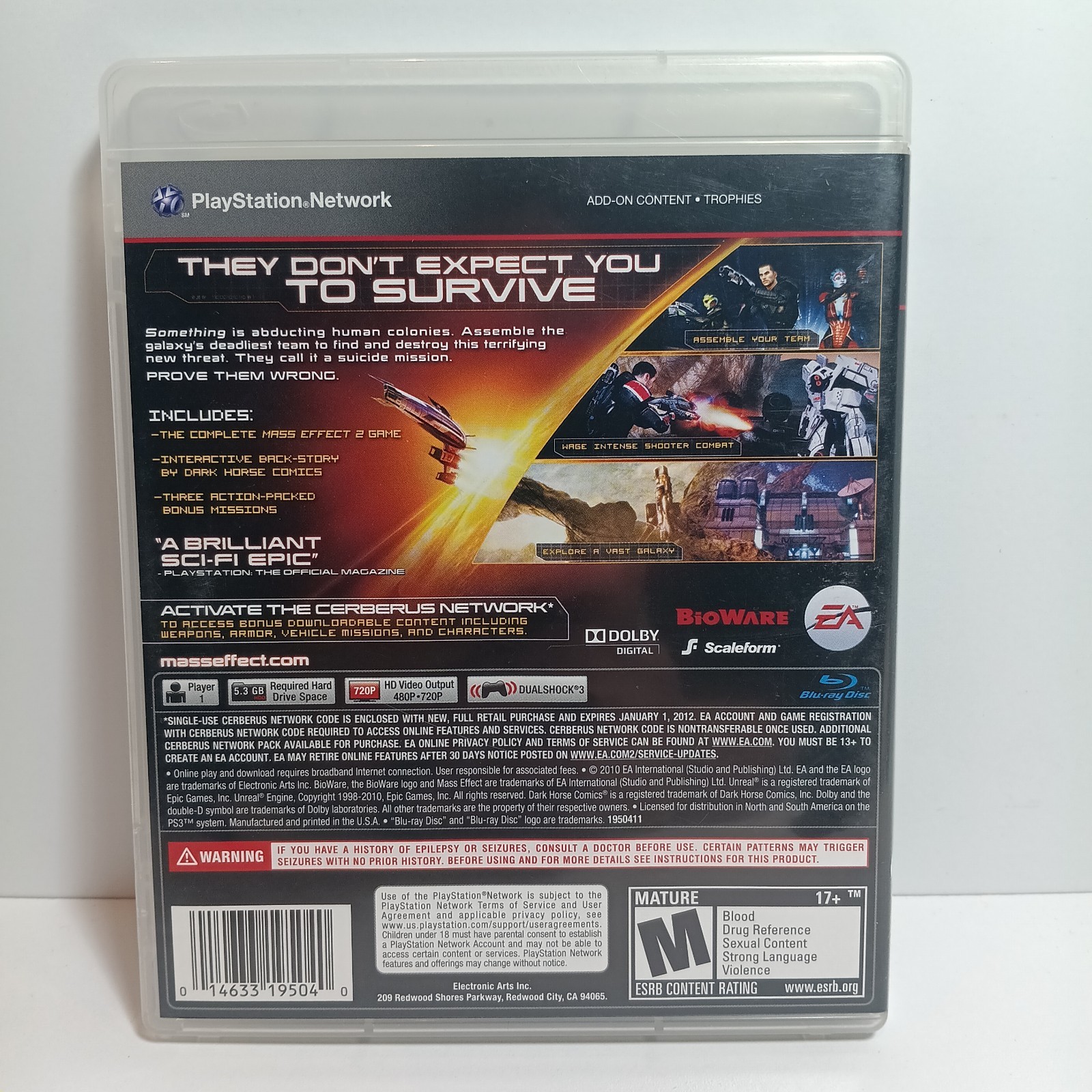 Mass Effect 2 (Sony PlayStation 3, 2011)