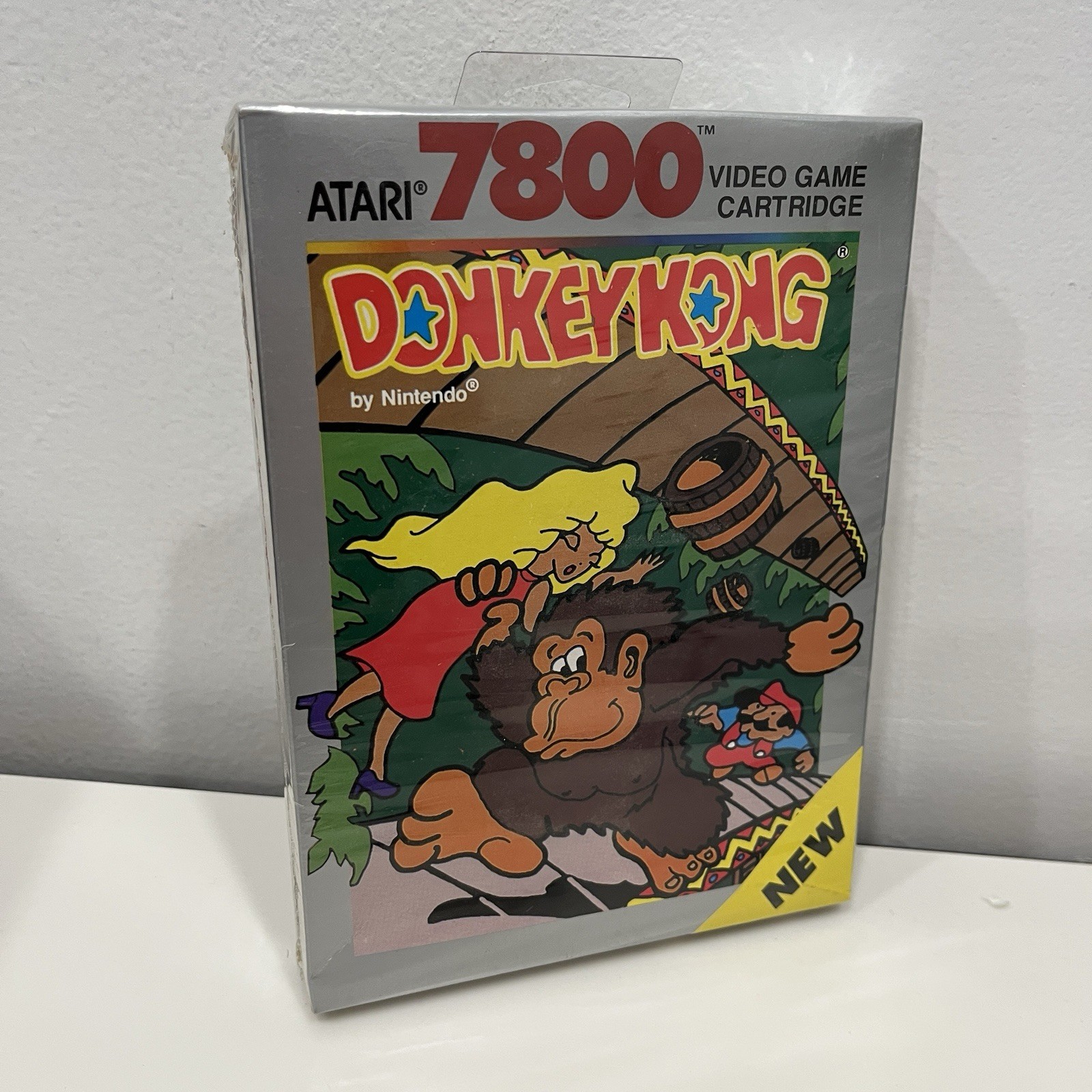 Atari 7800 Donkey Kong Video Game Cartridge Vintage Sealed Hang Tab Tag