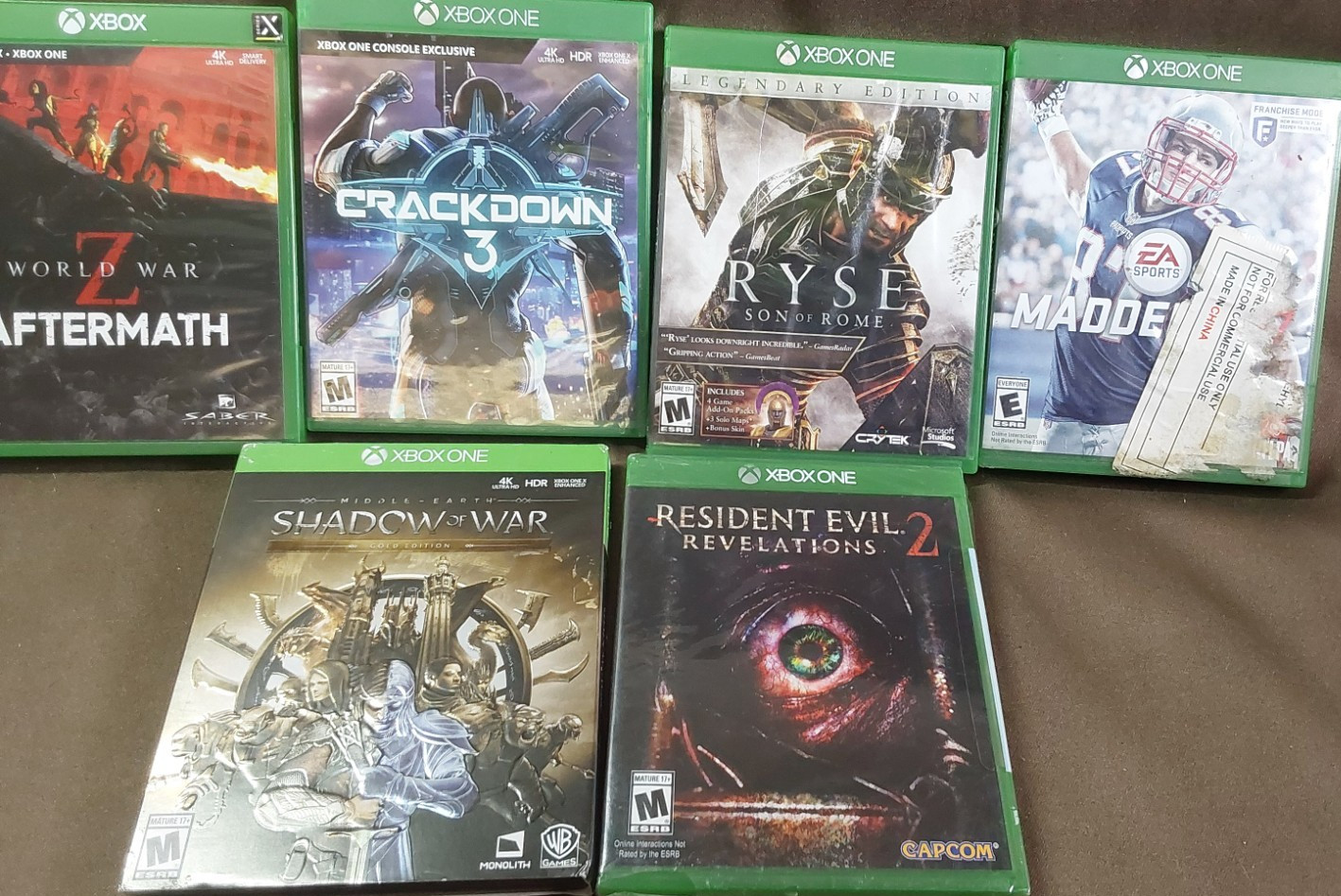 Bundle of 6 – XBOX ONE ORIGINAL GAMES- Resident Evil Revelations 2 unopened pkg