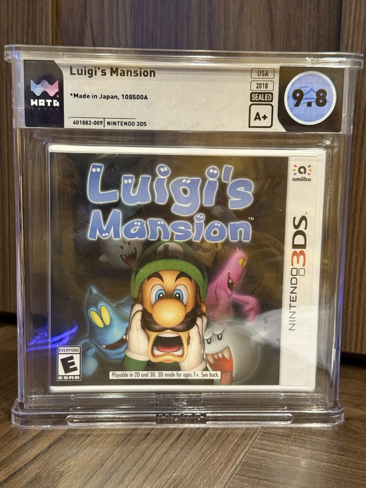 Luigi’s Mansion – Nintendo 3DS – WATA graded slab 9.8 A+ first print TOP POP