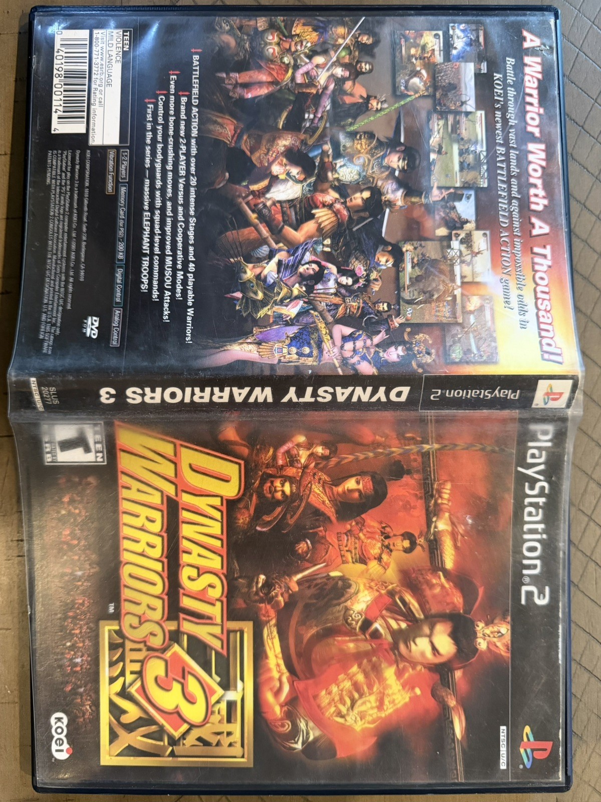 Dynasty Warriors 3; CIB (Sony PlayStation 2, 2001)
