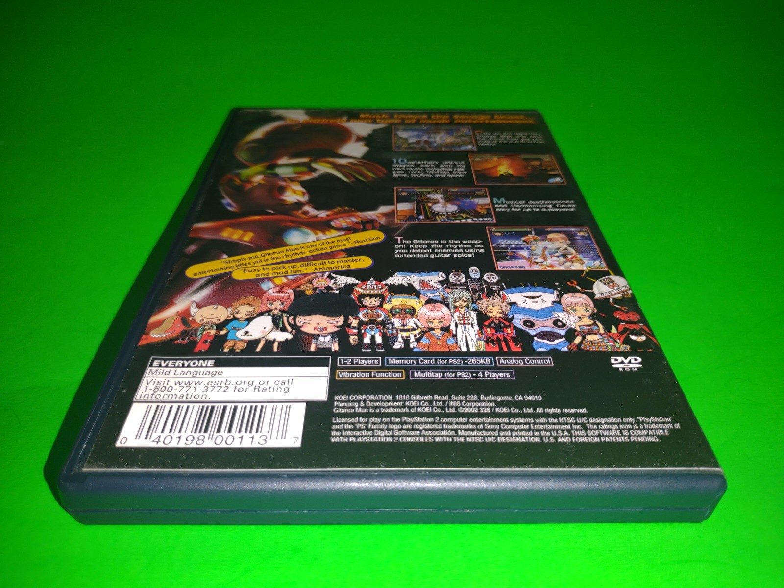 Gitaroo Man Playstation 2 PS2 Guitaroo Guitar Complete CIB W/Registration Card
