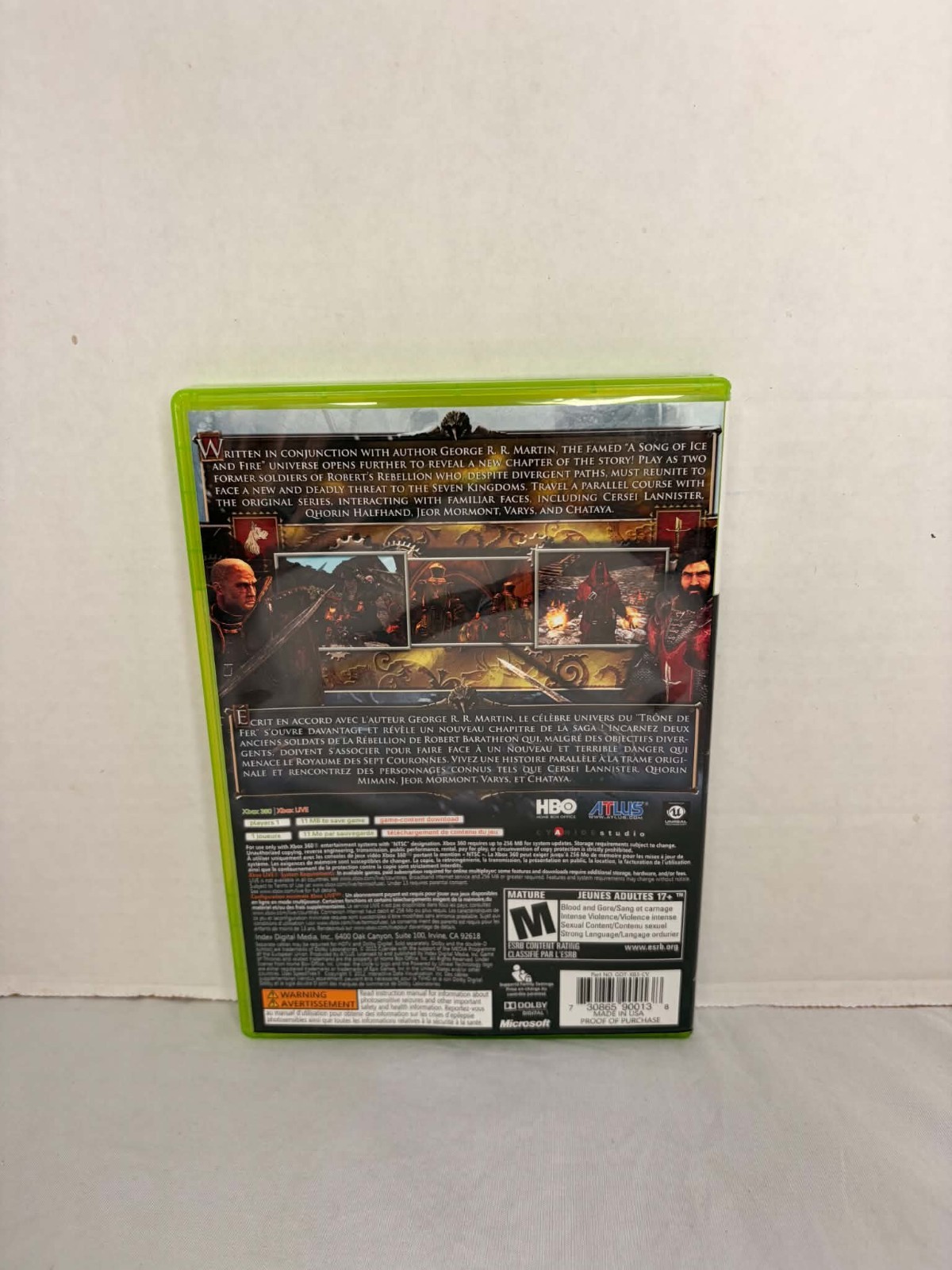 Game of Thrones – Xbox 360, Complete with Manual