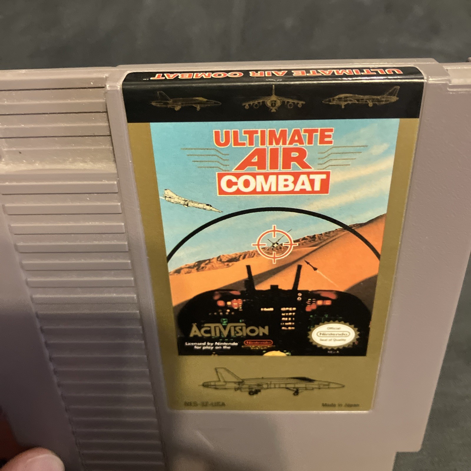 Ultimate Air Combat NES Nintendo Entertainment System 1992 Authentic + Sleeve