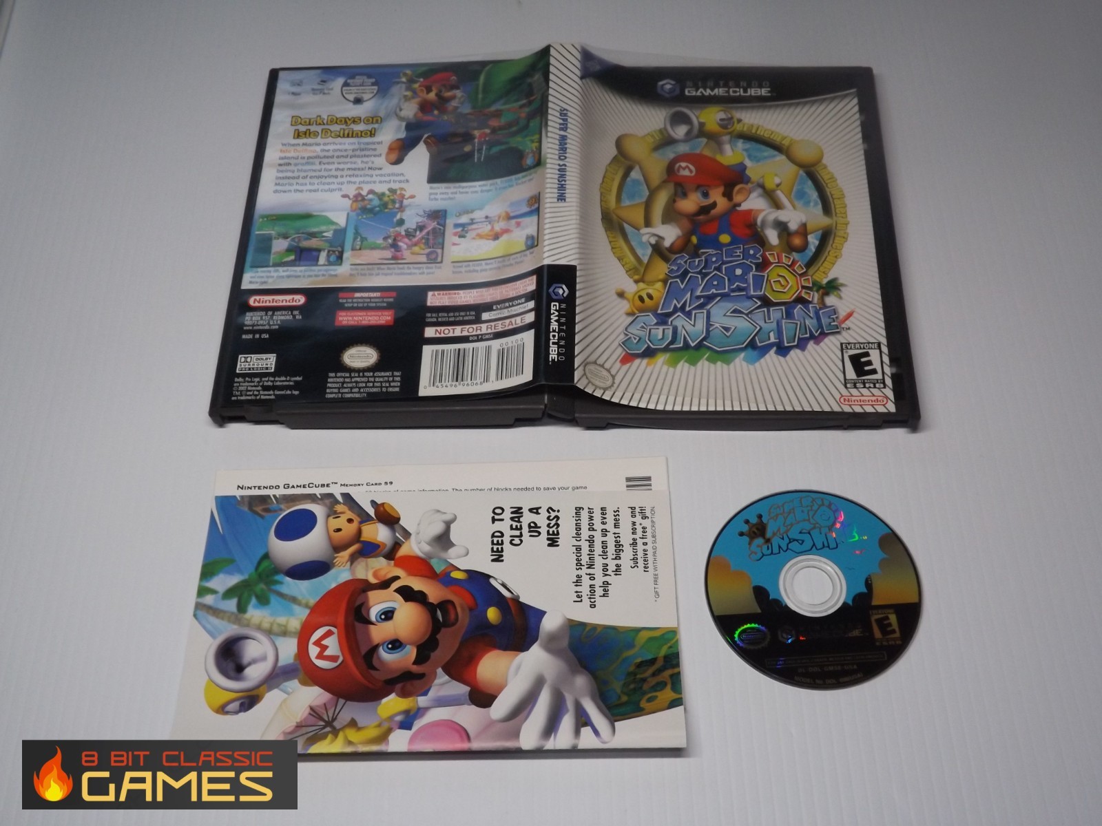 Super Mario Sunshine NO MANUAL – NINTENDO Gamecube & Wii 73a