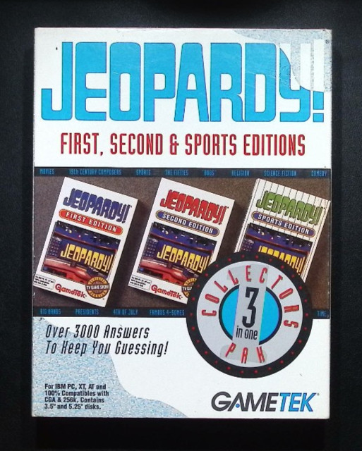 Jeopardy! First, Second & Sports Editions (PC, 1990) – BIG BOX