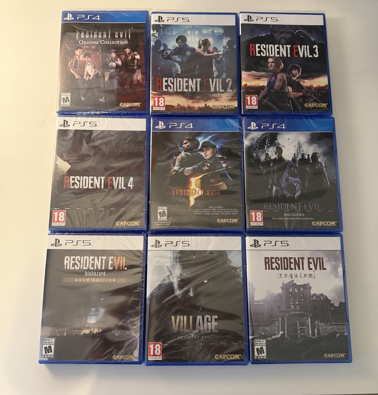 Resident Evil 0-9 BUNDLE – PS4/PS5 – Brand New | Factory Sealed |