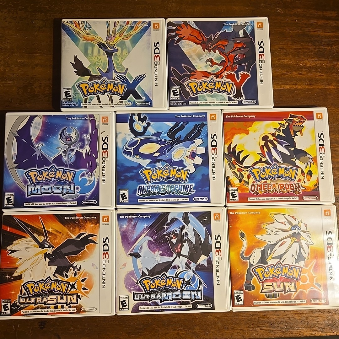 Pokemon Ultra Moon, Ultra Sun, X, Y, Alpha, Omega Ruby- Cases & Inserts -NO GAME