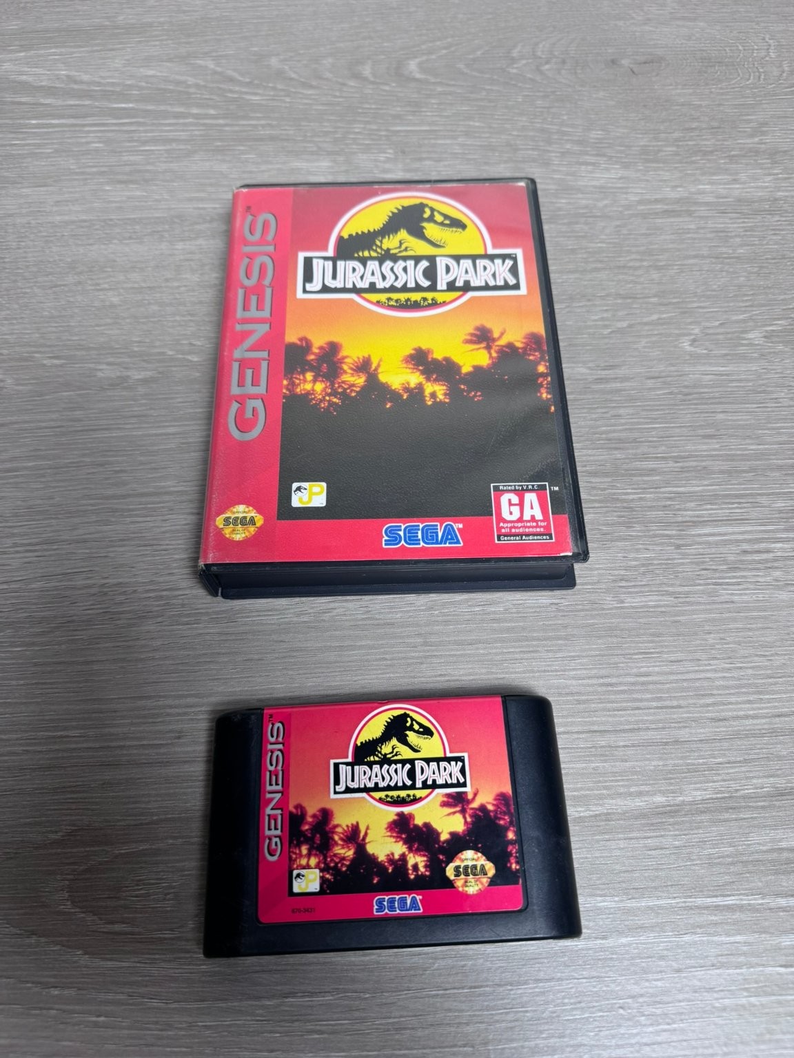 Jurassic Park Sega Genesis Video Game Dinosaur Action Adventure 1 Player