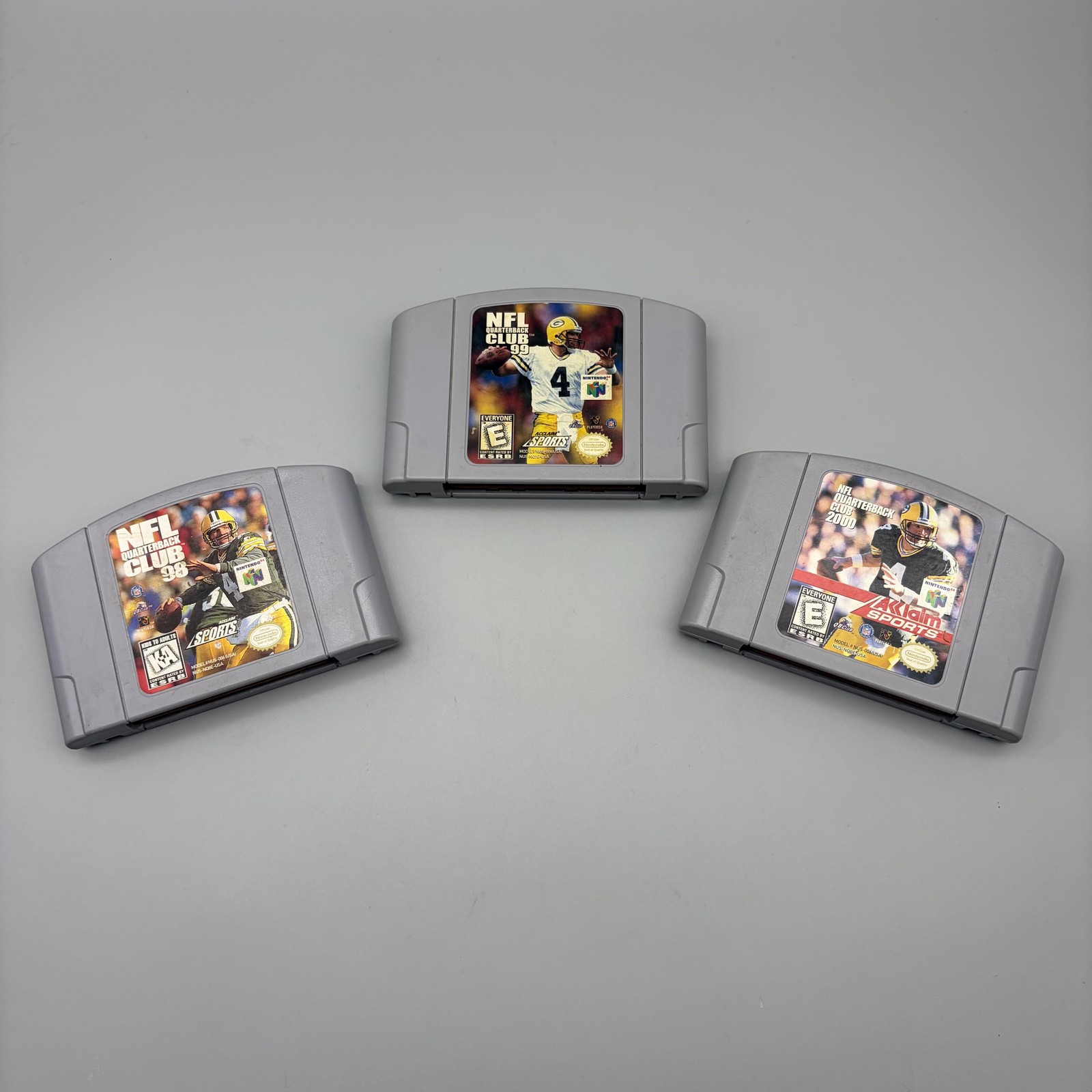 NFL Quarterback Club 98 99 2000 Nintendo 64 N64 Game Lot 3 Acclaim Sports NTSC 1