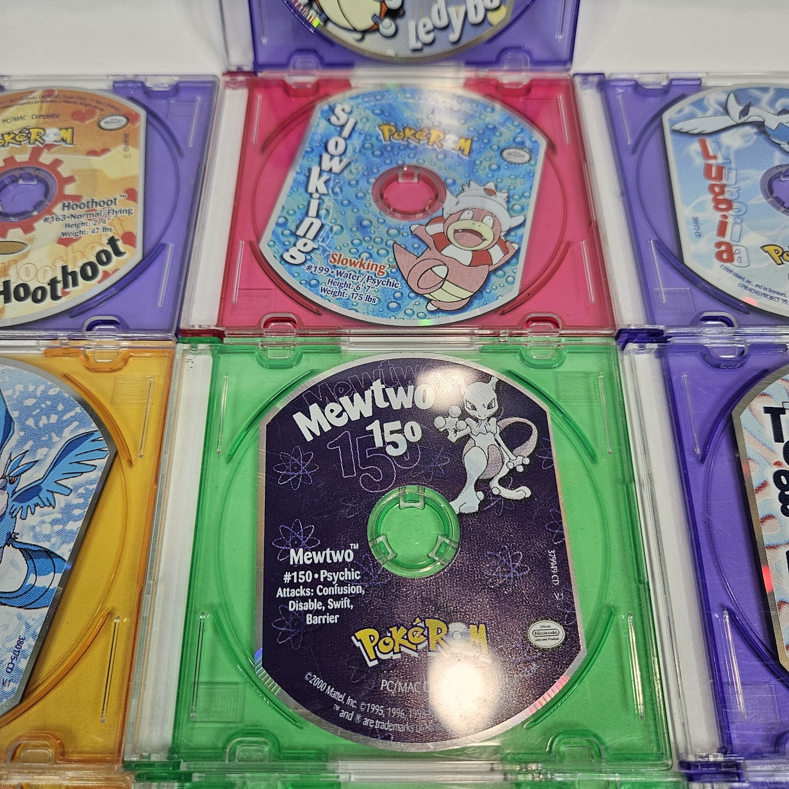 Pokemon Pokerom Lot Of 10 PC/Mac CD-ROM NINTENDO Mattel 2000