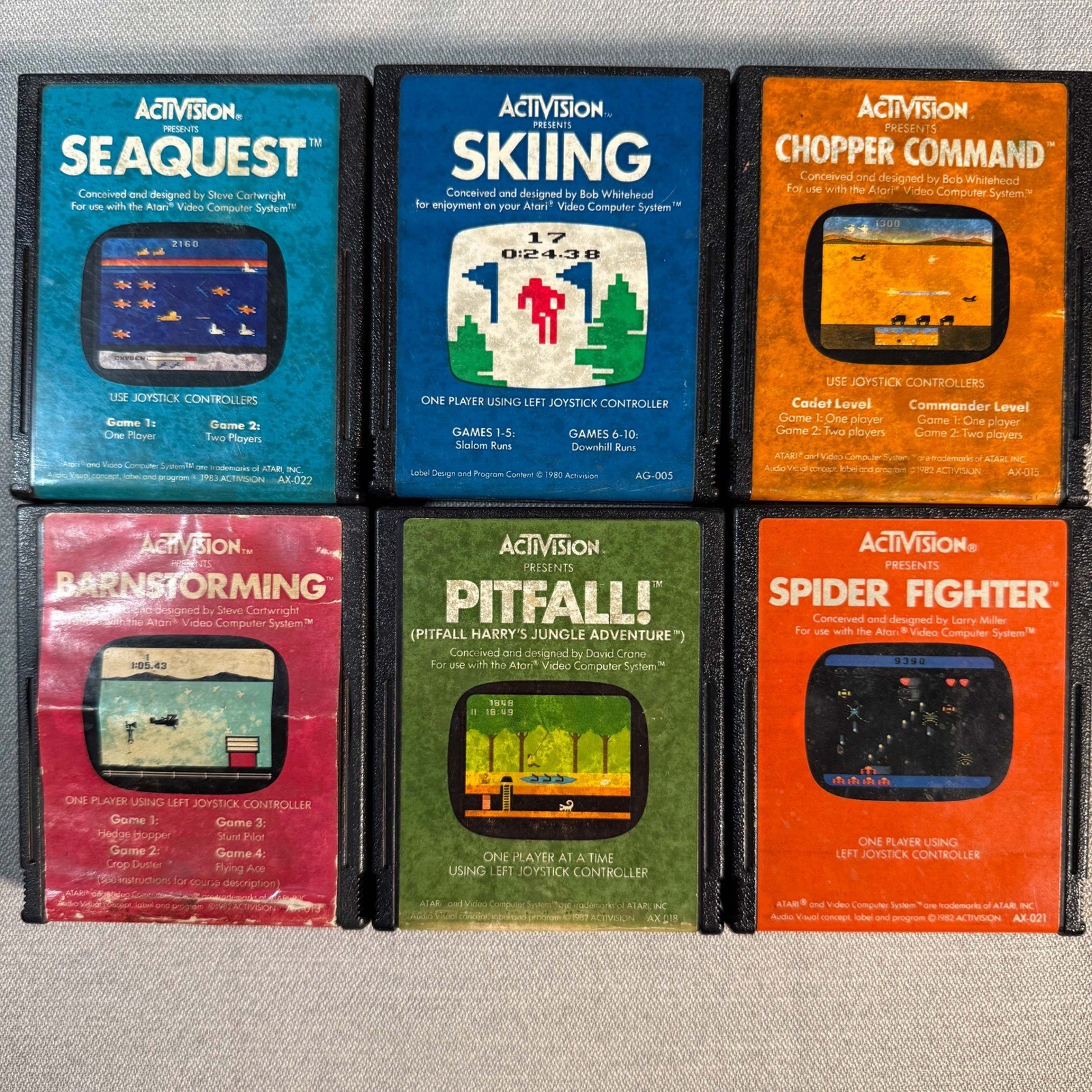 Activision Atari 2600 Classic Collection 6 Game Lot Pitfall Seaquest Tested