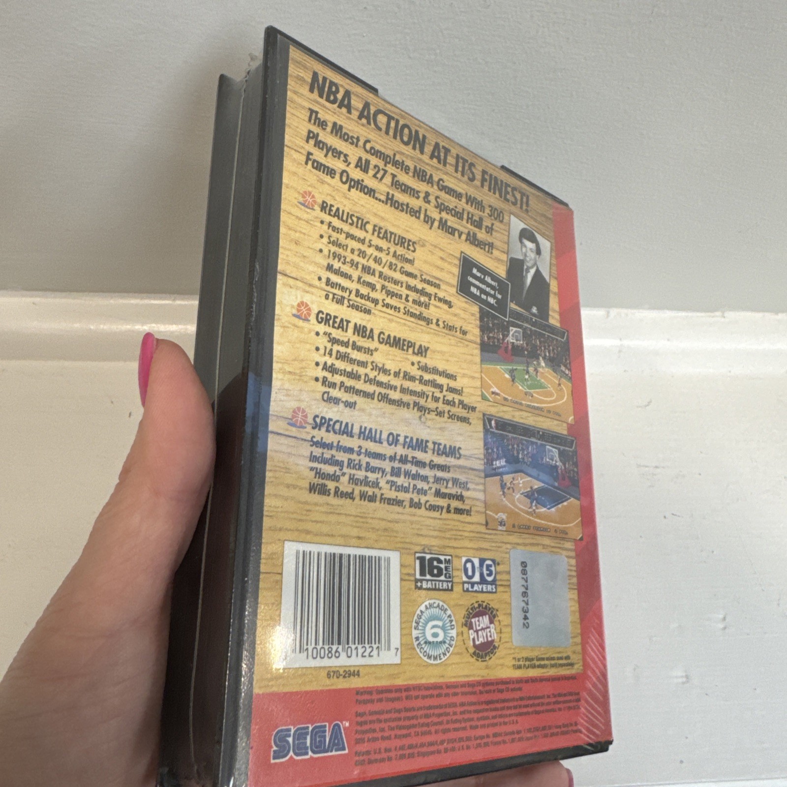NBA Action ’94 *Sega Genesis Brand New Factory Sealed + Hang Tab EXCELLENT SHAPE