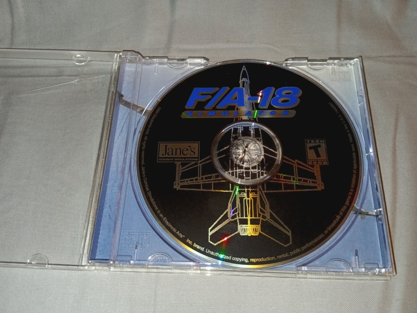 JANE’S F/A-18 SIMULATION FIGHTER JET FA18 F18 USAF US AIR FORCE EA PC GAME 1999!