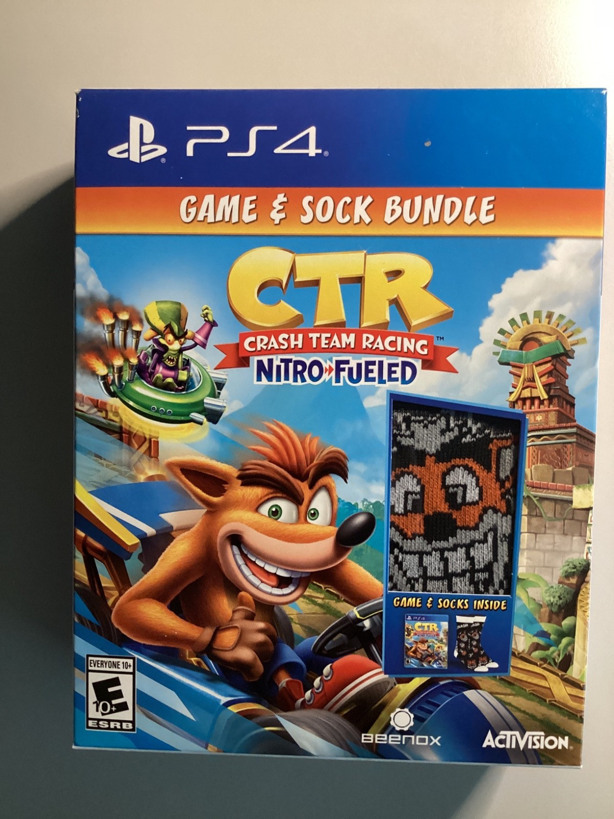 CTR Crash Team Racing Nitro Fueled PS4 Game And Socks Bundle New Sealed!
