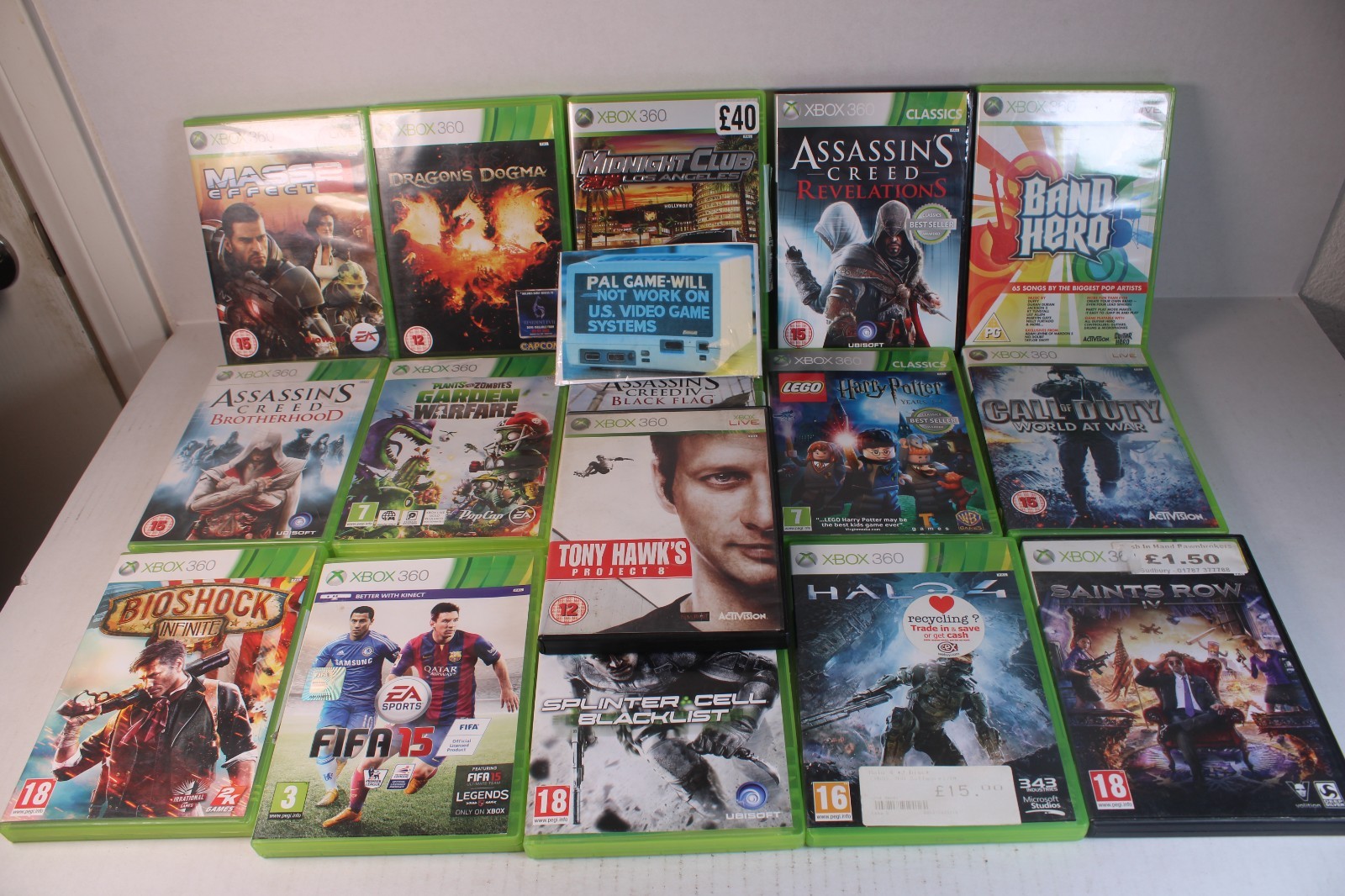 Xbox 360 Game Bundle 16 Games Pal Region, Most have manuals, work great