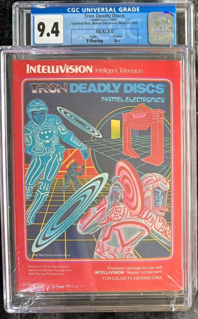 TRON: DEADLY DISKS (Intellivision, 1982) SEALED Grade: A++ CGC 9.4