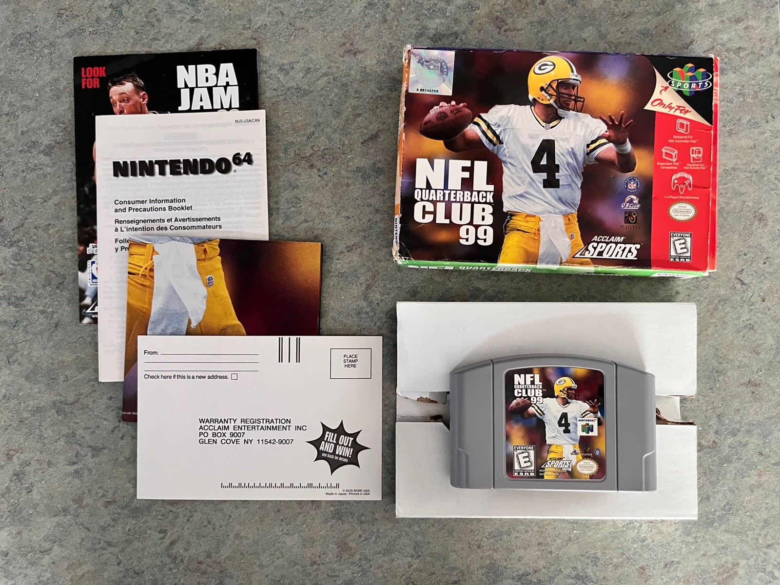 NFL Quarterback Club 99 Nintendo 64 N64 CIB NM w/ Manuals, Inserts, & Poster